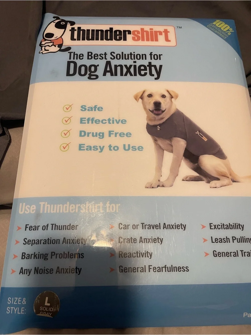 Thundershirt Dog Anxiety Relief Vest - Gray